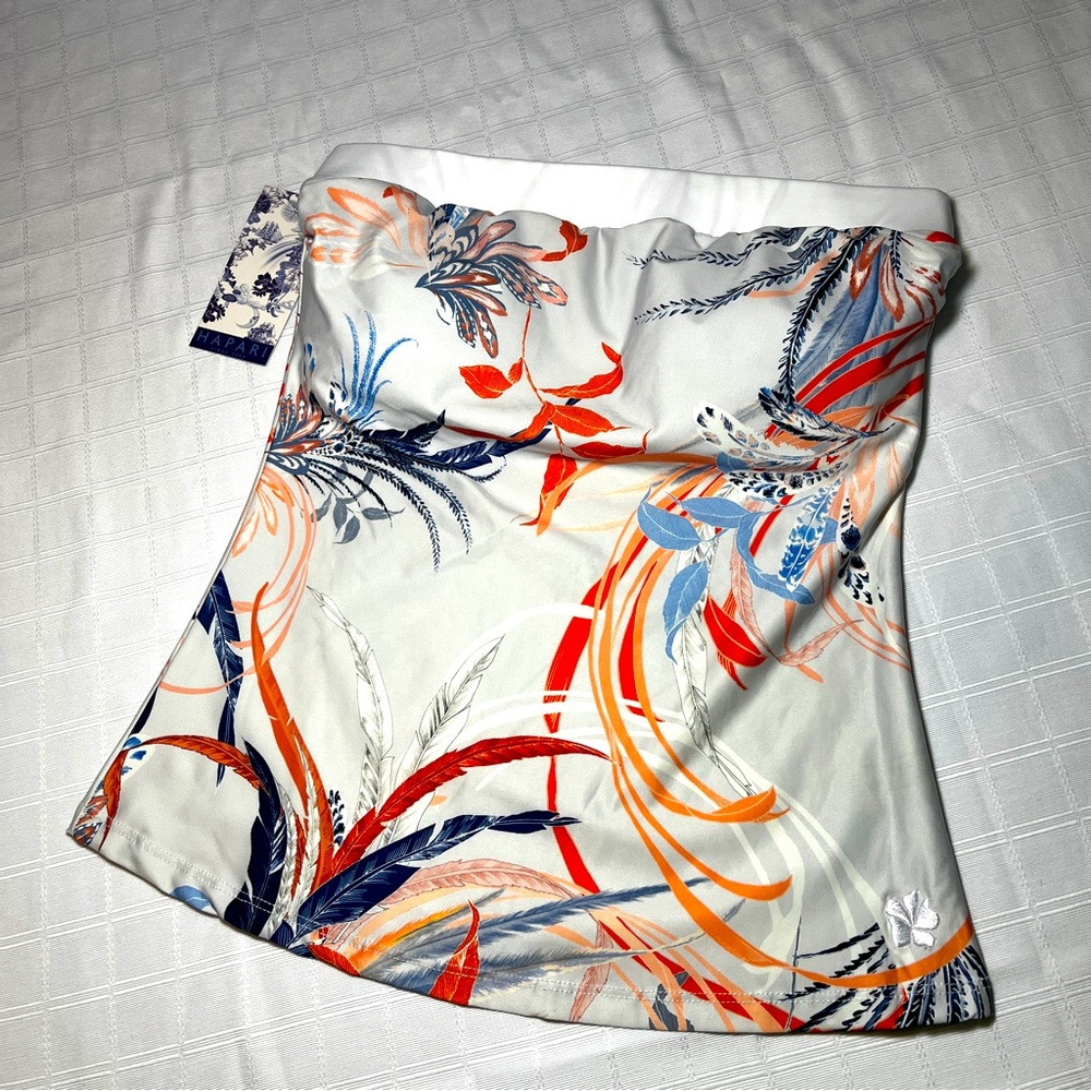 Hapari Women's Floral Swim Coverup - White, Orange, Blue